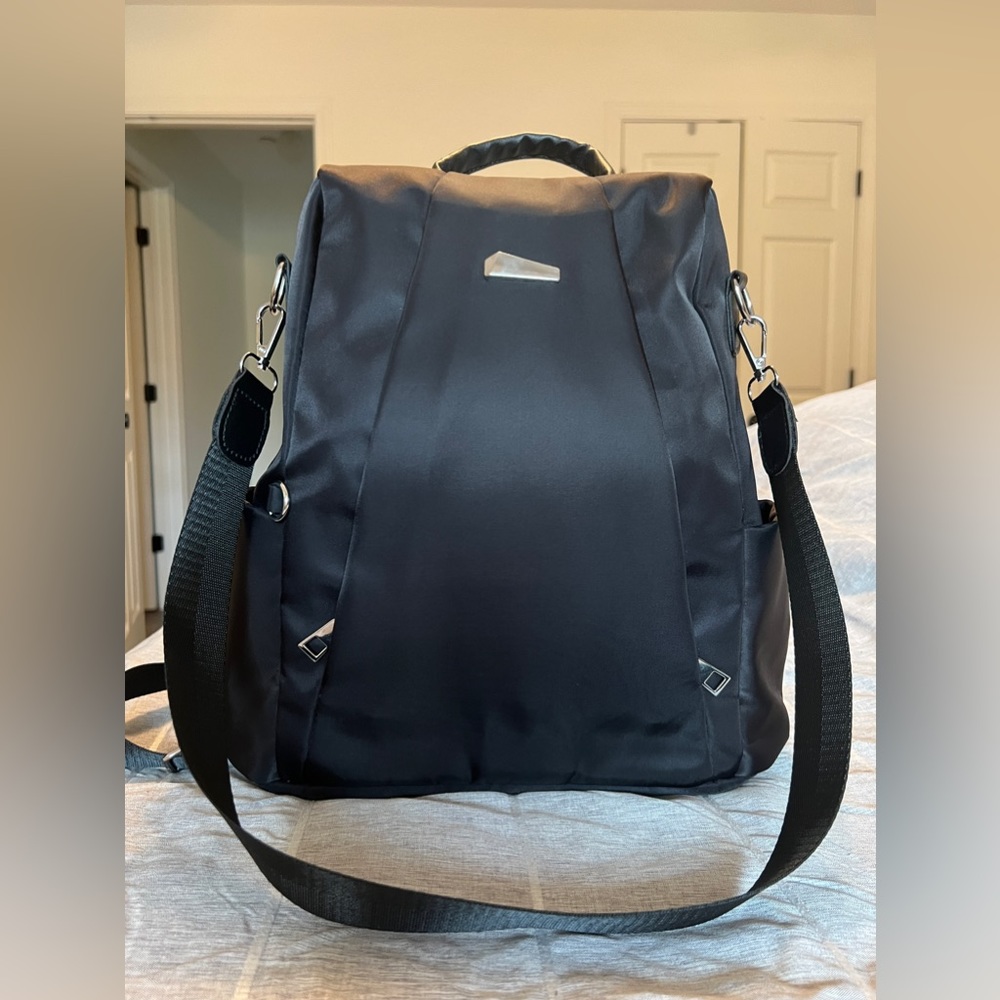 Black backpack purse